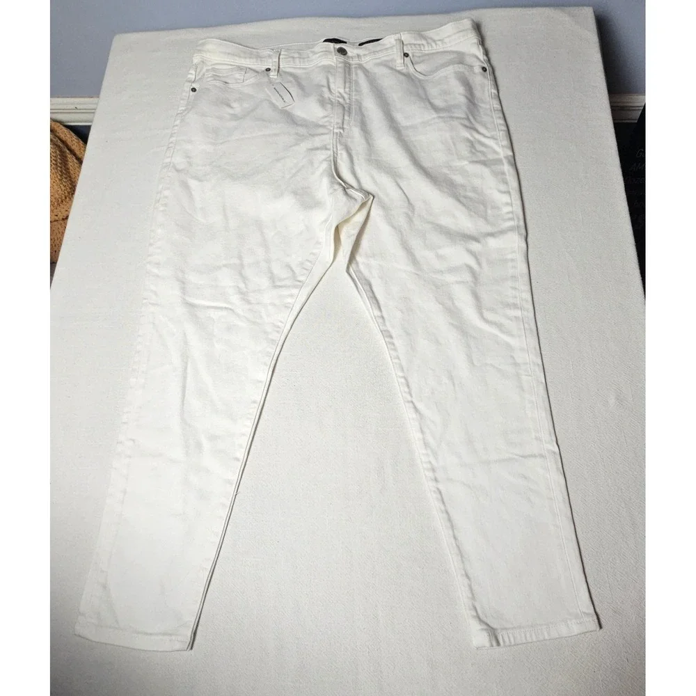 Banana Republic Womens Mid-Rise Skinny Jeans White Premium Denim 35 550592-00-1